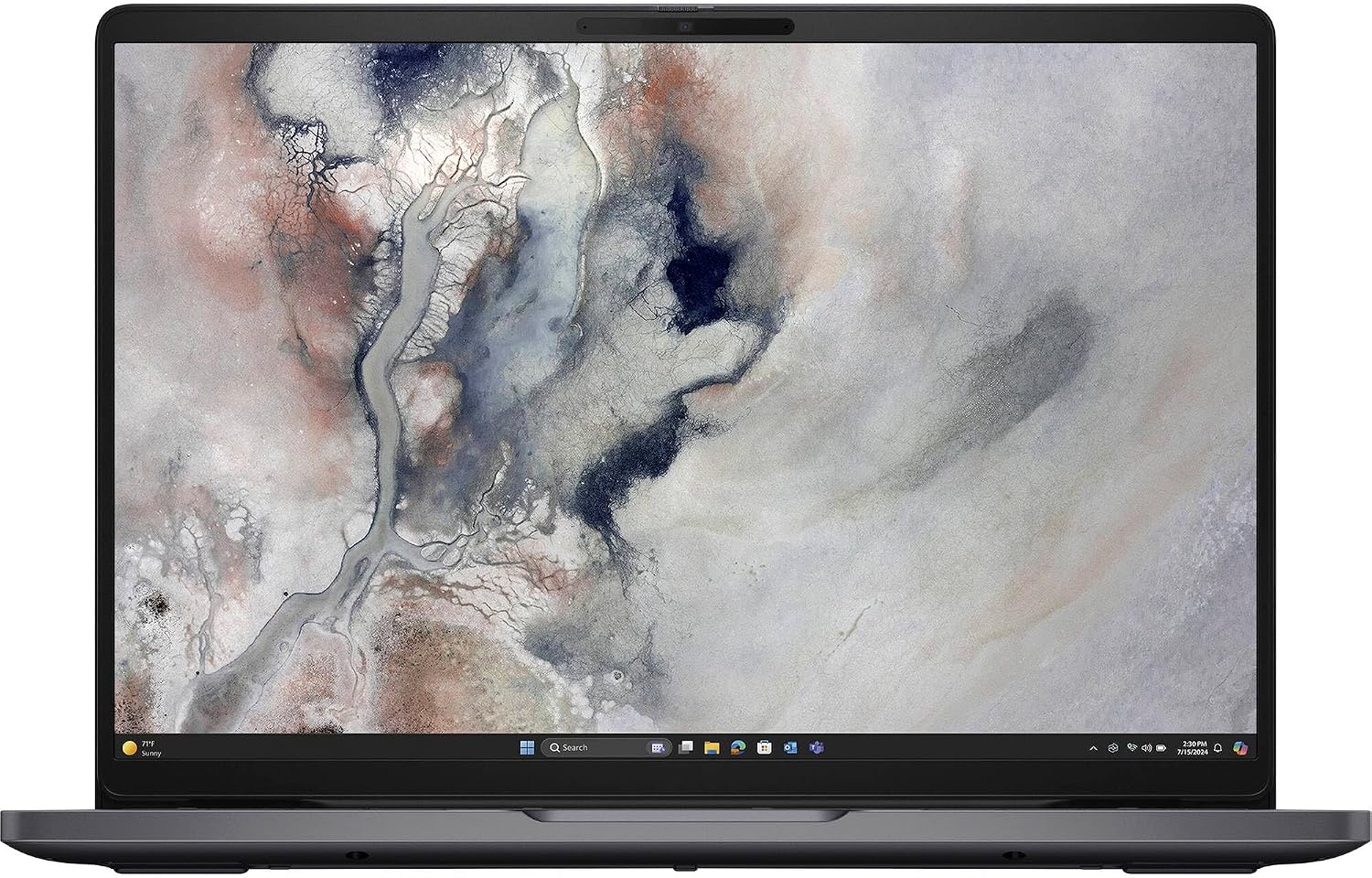 Dell Pro 14 PC14250 Magnetite laptop, open, front view