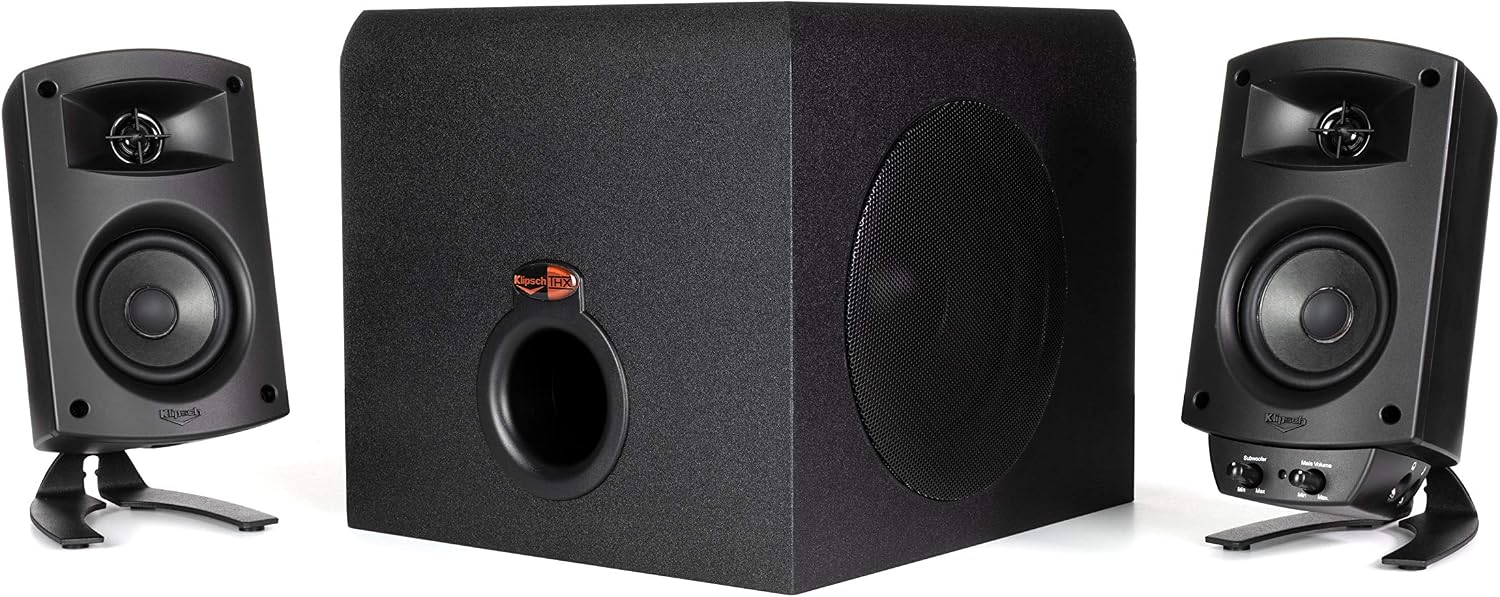 Klipsch ProMedia 2.1 THX certified computer speaker system in black