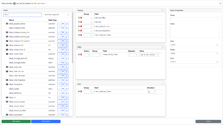 SQLVator query builder with fields, filters, and sort
