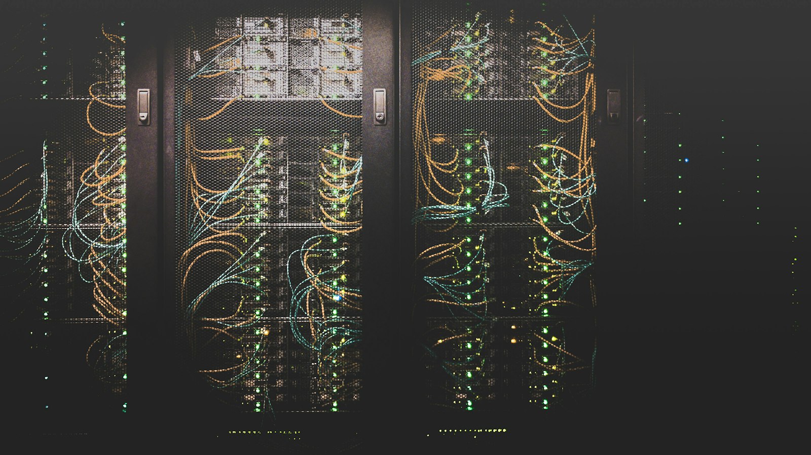 Server racks with network cables